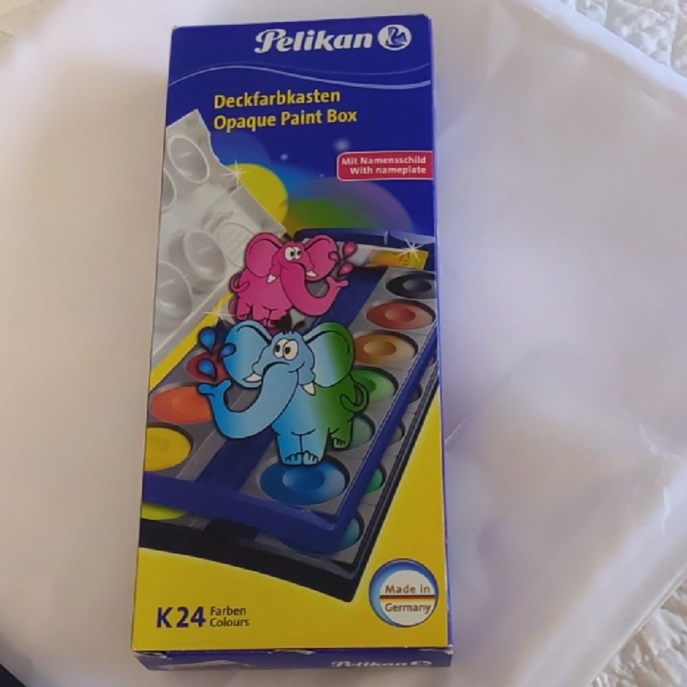 Pelikan Opaque Paint Box- 24 Colors & Brush Set